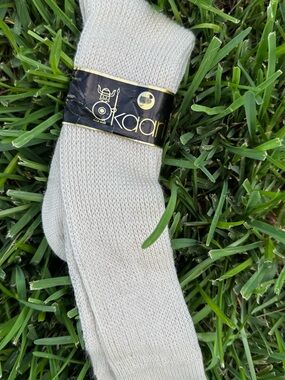 Okaari Mohair Dress Socks Men's Size 8-13 Cream Luxury 75% Mohair NEW